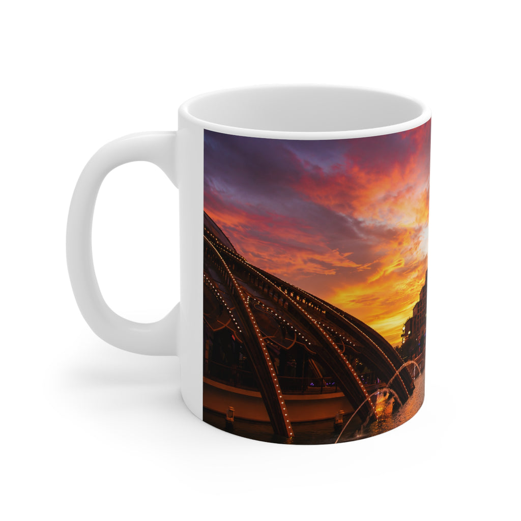 Epic Universe Sunset Ceramic Mug — Vibrant Sunset Skyline Coffee Cup (11oz & 15oz)