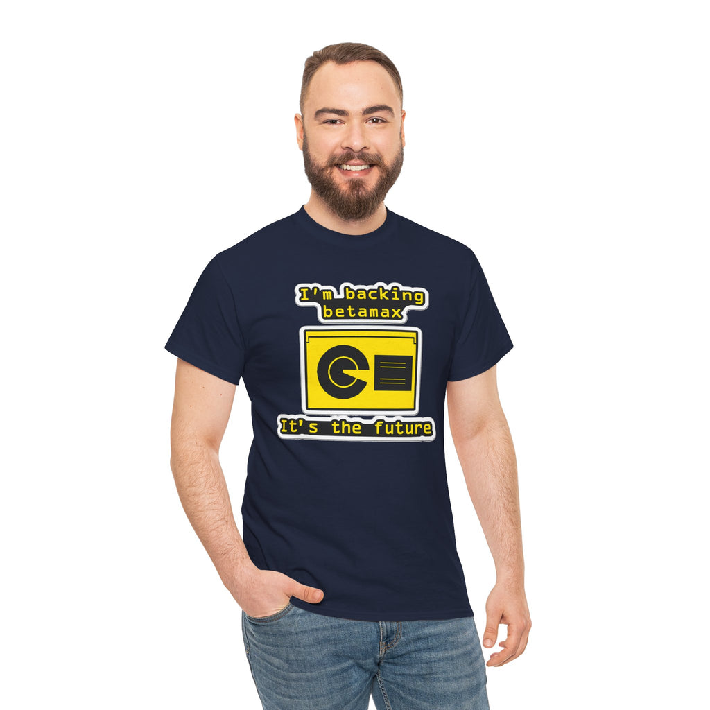 Betamax Retro Tee — "I’m backing betamax, it’s the future" Vintage Cassette T-Shirt