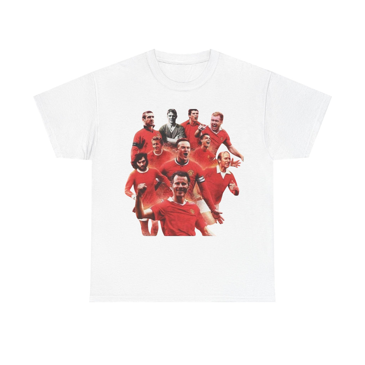 Manchester United Legends T‑Shirt — Retro Team Collage Football Tee