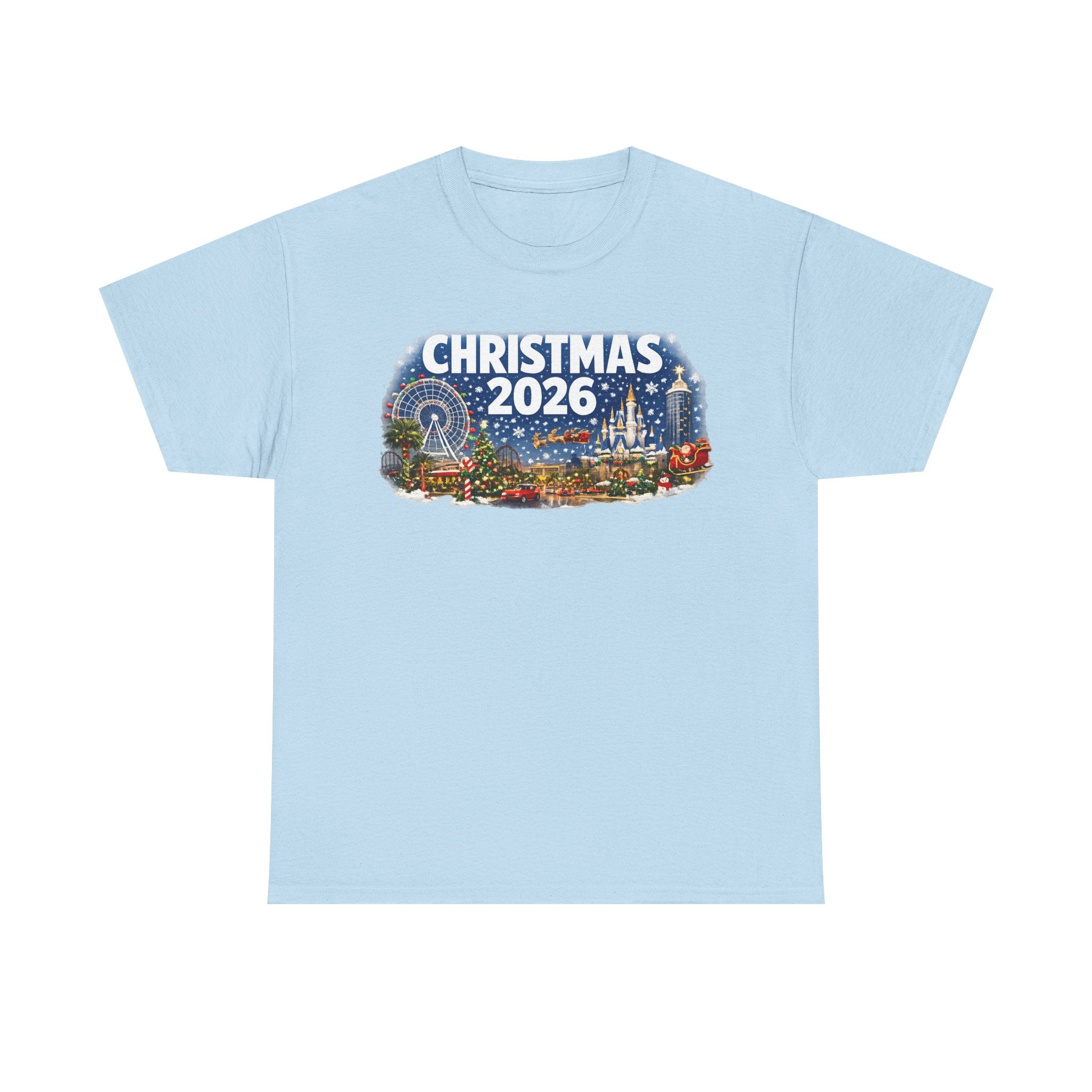 Christmas 2026 Holiday Tee — Festive Winter Village Graphic T-Shirt