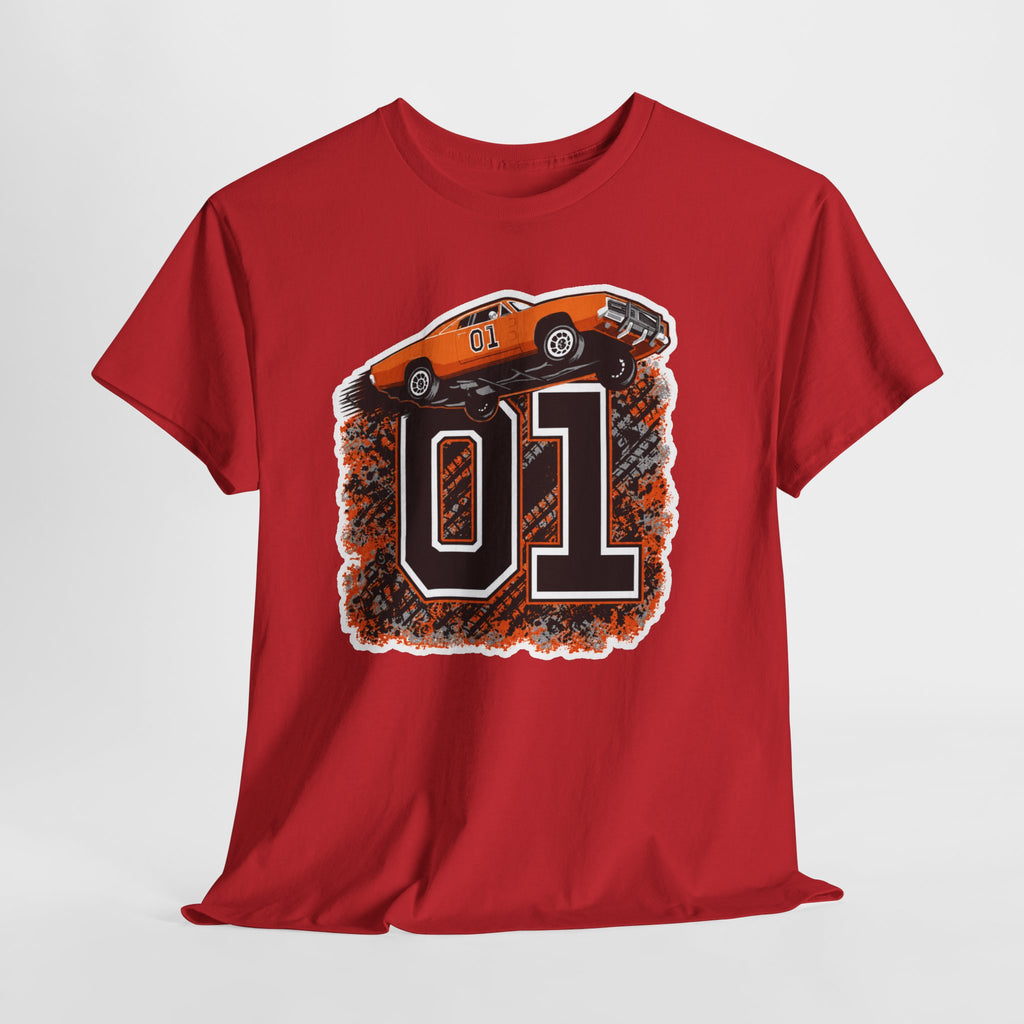 Dukes of Hazzard Inspired Race Car '01' Graphic Tee