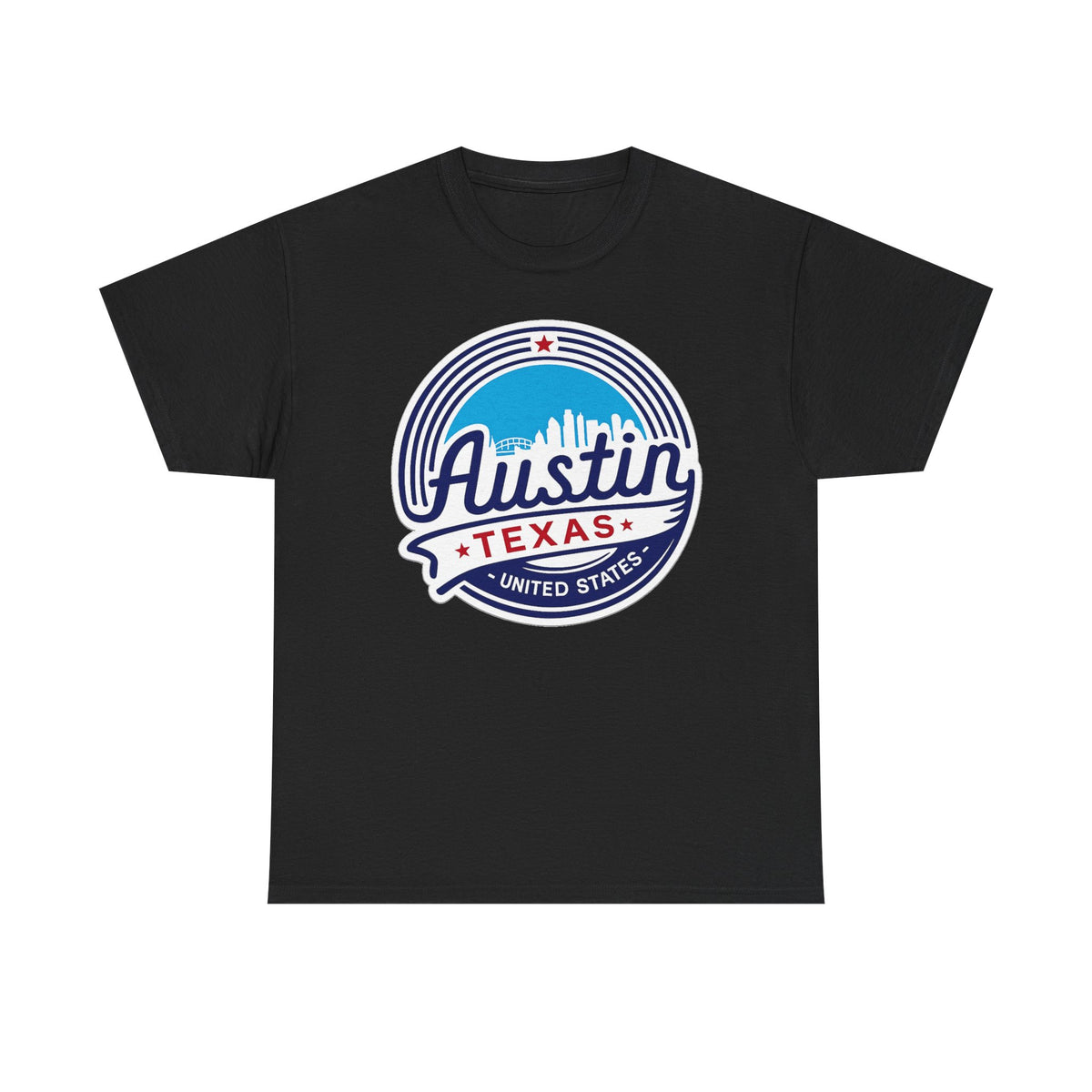 Austin Texas Retro Skyline T-Shirt — Vintage City Pride Tee