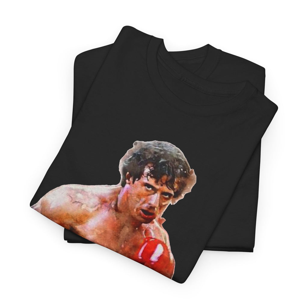 Boxer Rocky Painting T‑Shirt — Vintage American Flag Boxing Tee