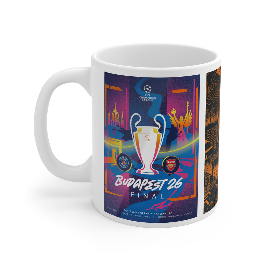 2026 UEFA Finals Programme Covers Inspired Ceramic Coffee Mug (11oz & 15oz)