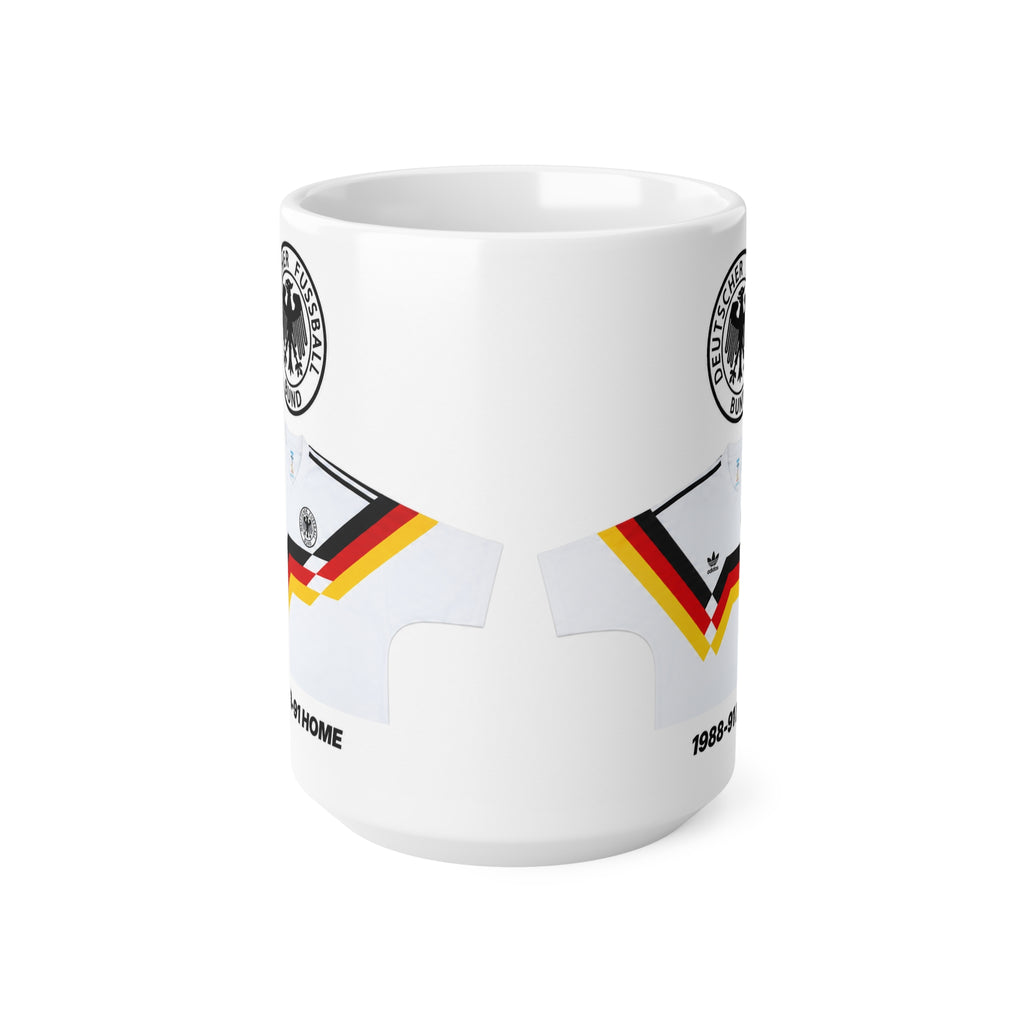 Germany 1988-91 Home Football Jersey Coffee Mug — Retro Deutscher Fussball Bund 11oz/15oz