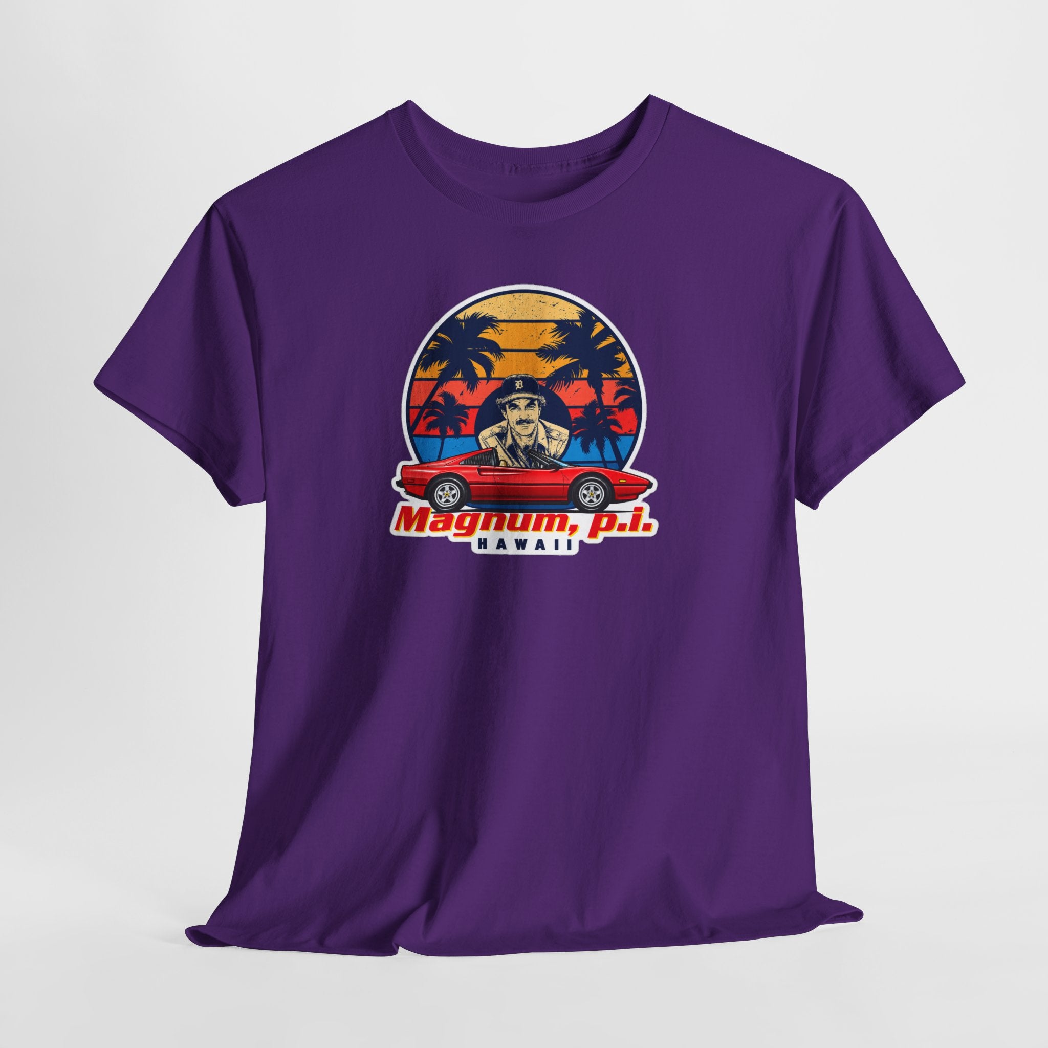Magnum P.I. Hawaii Retro Sunset Cotton T-Shirt / Tee