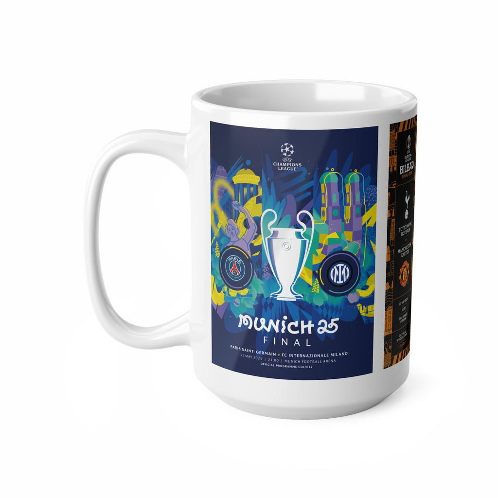 2025 UEFA Finals Programme Covers Inspired Ceramic Coffee Cup (11oz/15oz)