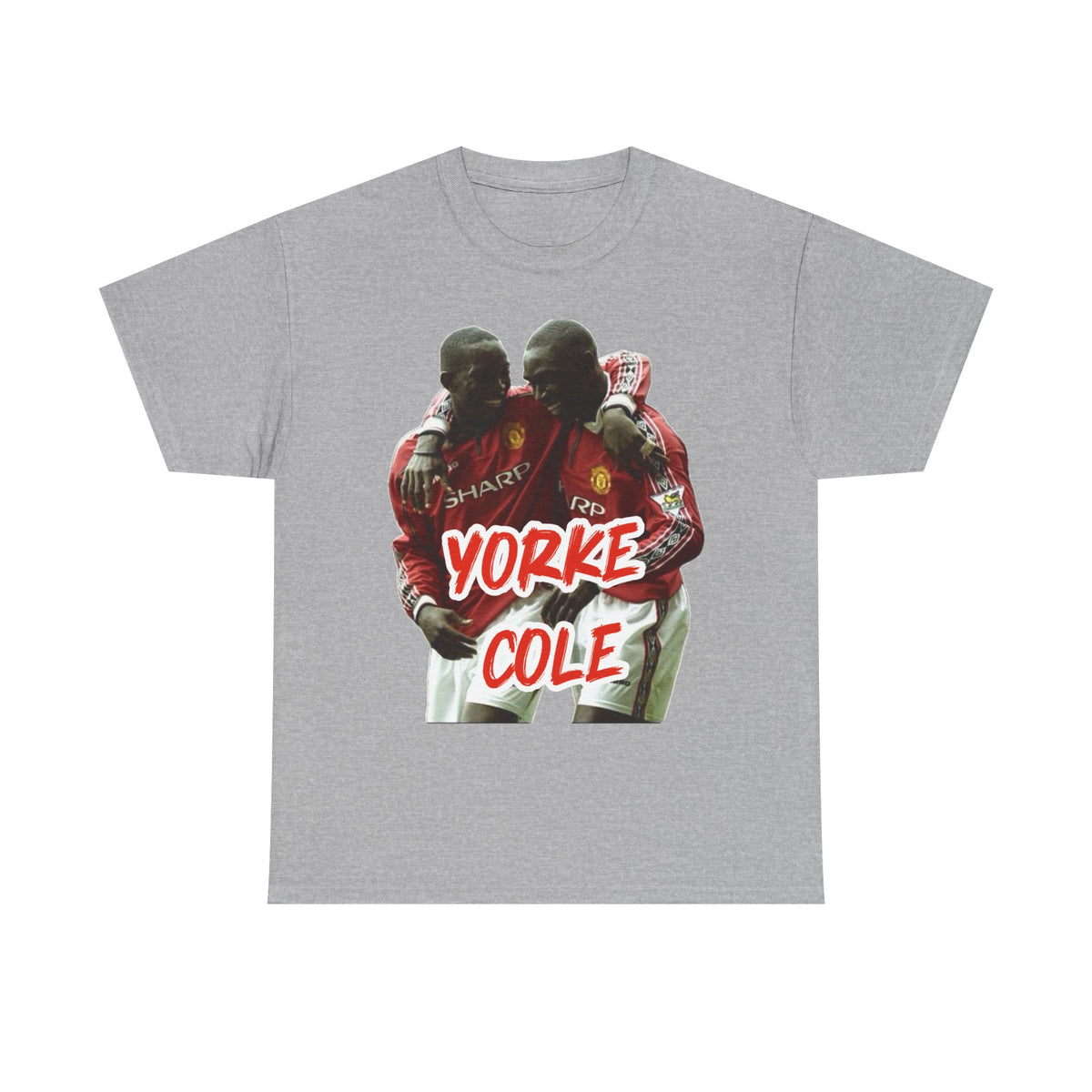 Yorke & Cole Manchester United Soccer Legends Graphic Tee — 'Yorke Cole' Retro Football Shirt