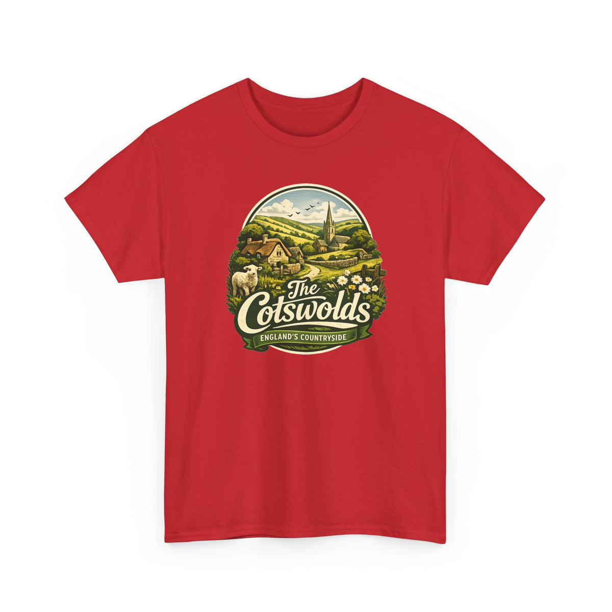 Cotswolds Vintage Landscape T‑Shirt — The Cotswolds Countryside Tee