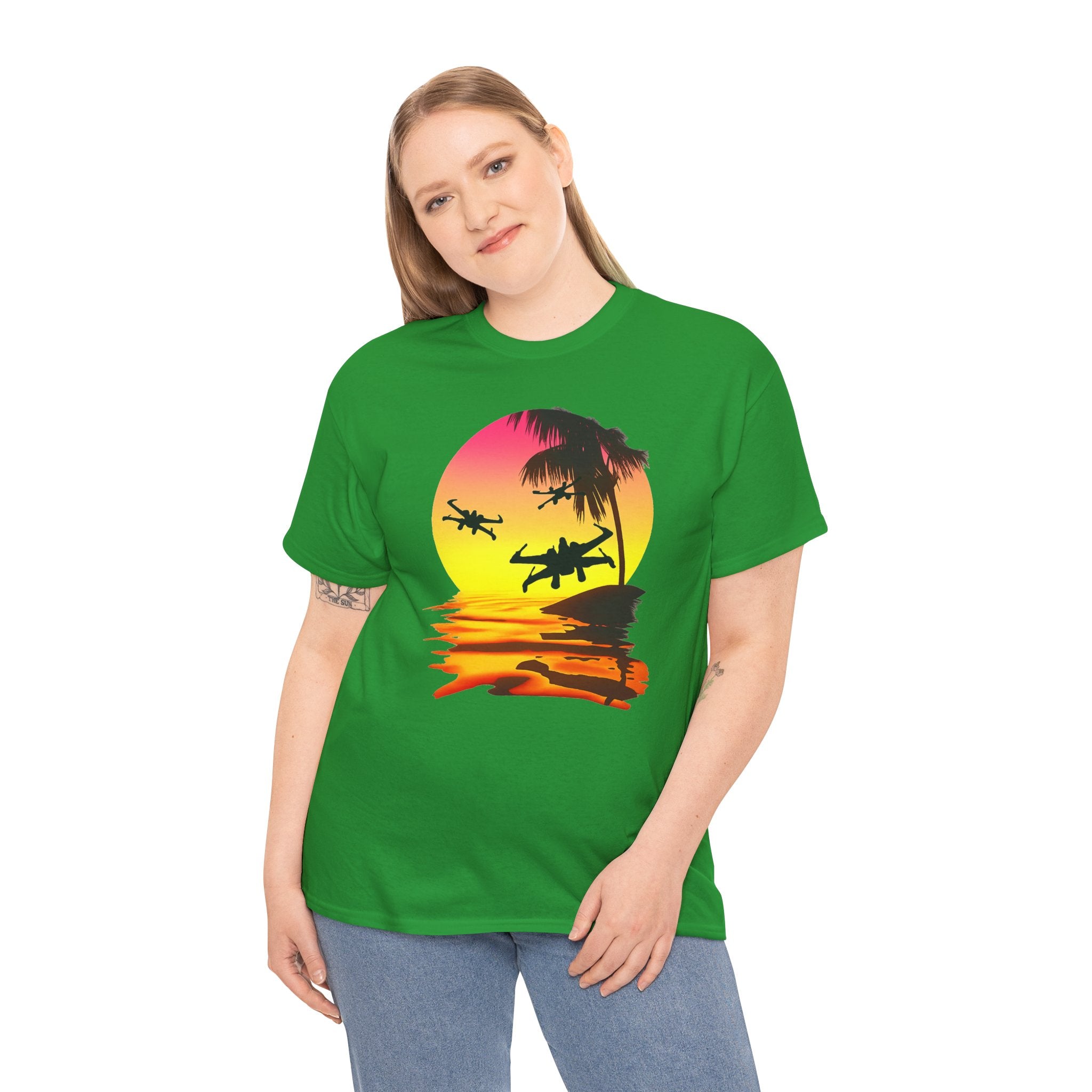 Star Wars X-Ring Sunset Beach Plane T-Shirt