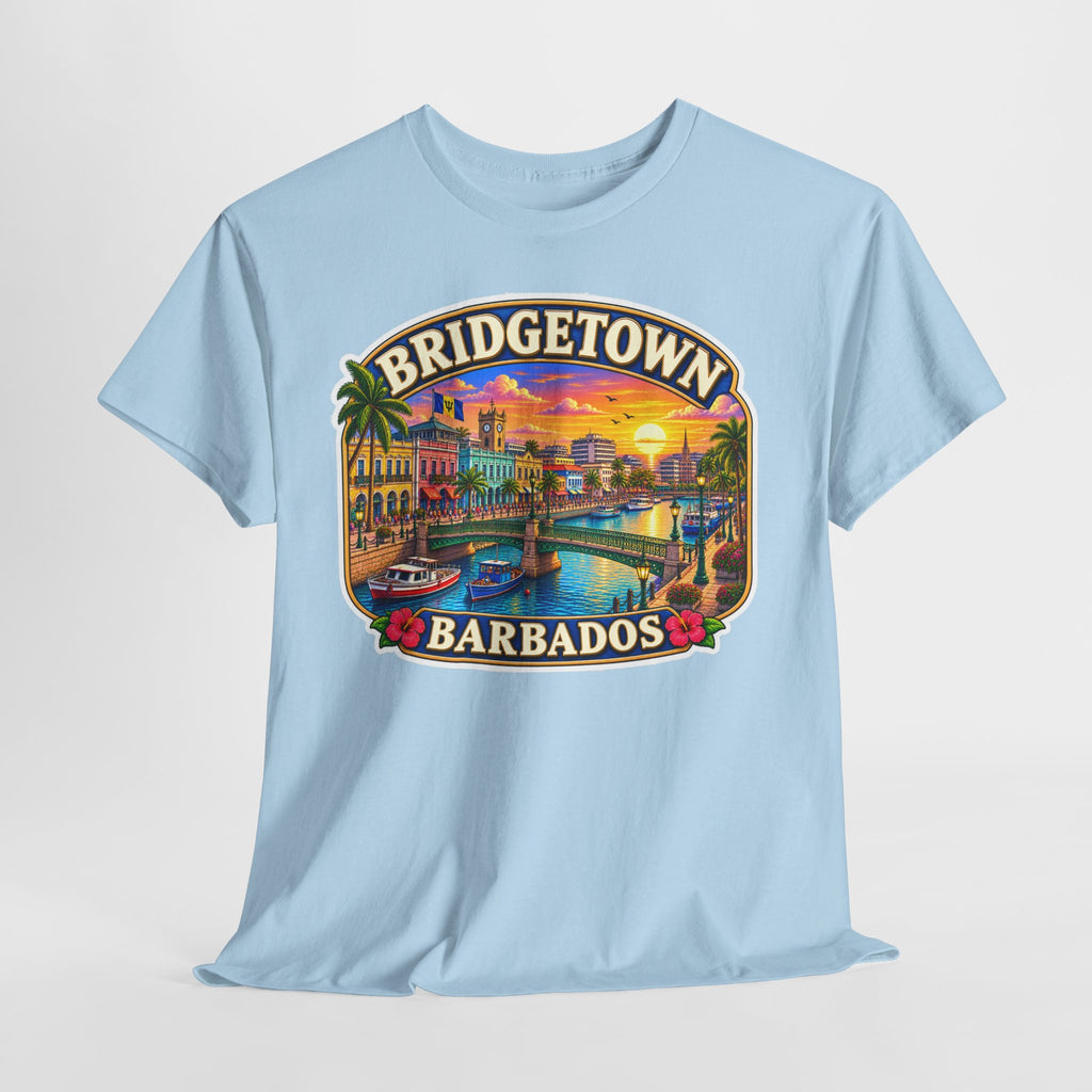Bridgetown Barbados Vintage Sunset Tee — Caribbean Travel Souvenir T-Shirt