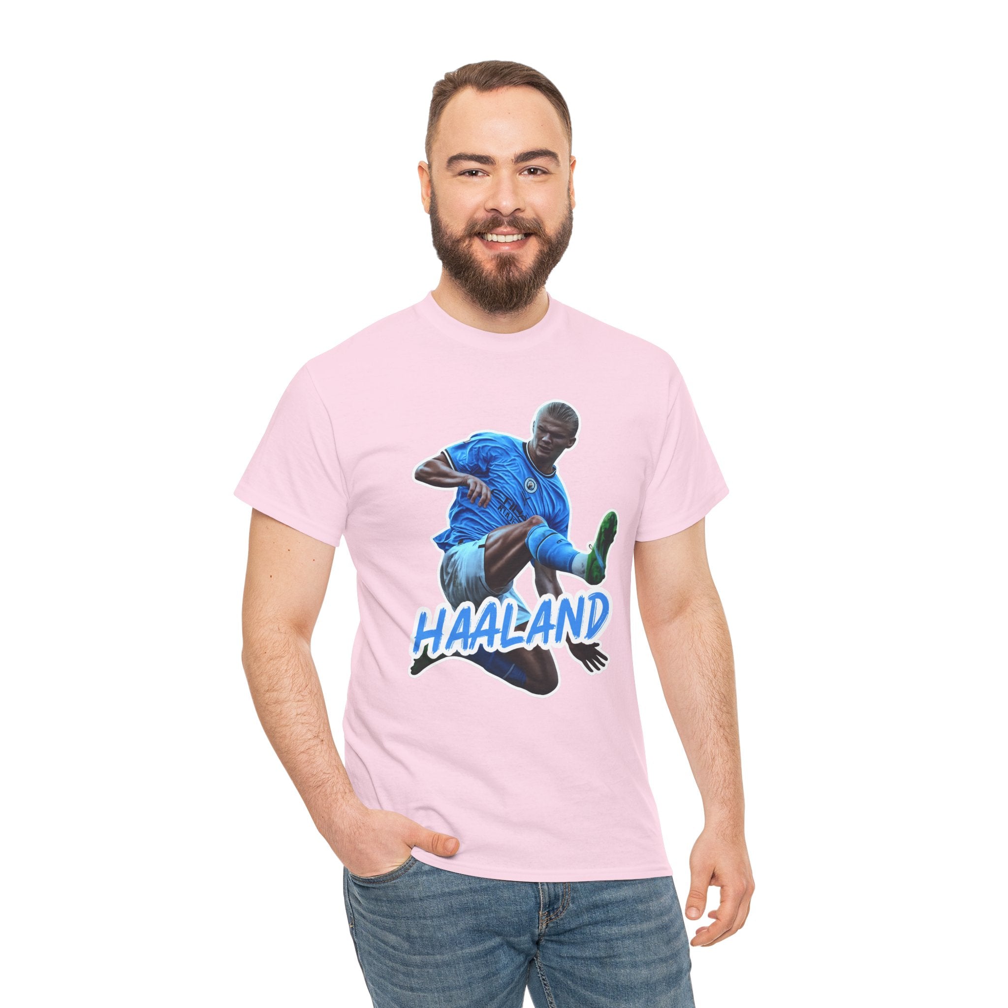 Erling Haaland Manchester City Soccer T‑Shirt – Dynamic Action Graphic Tee