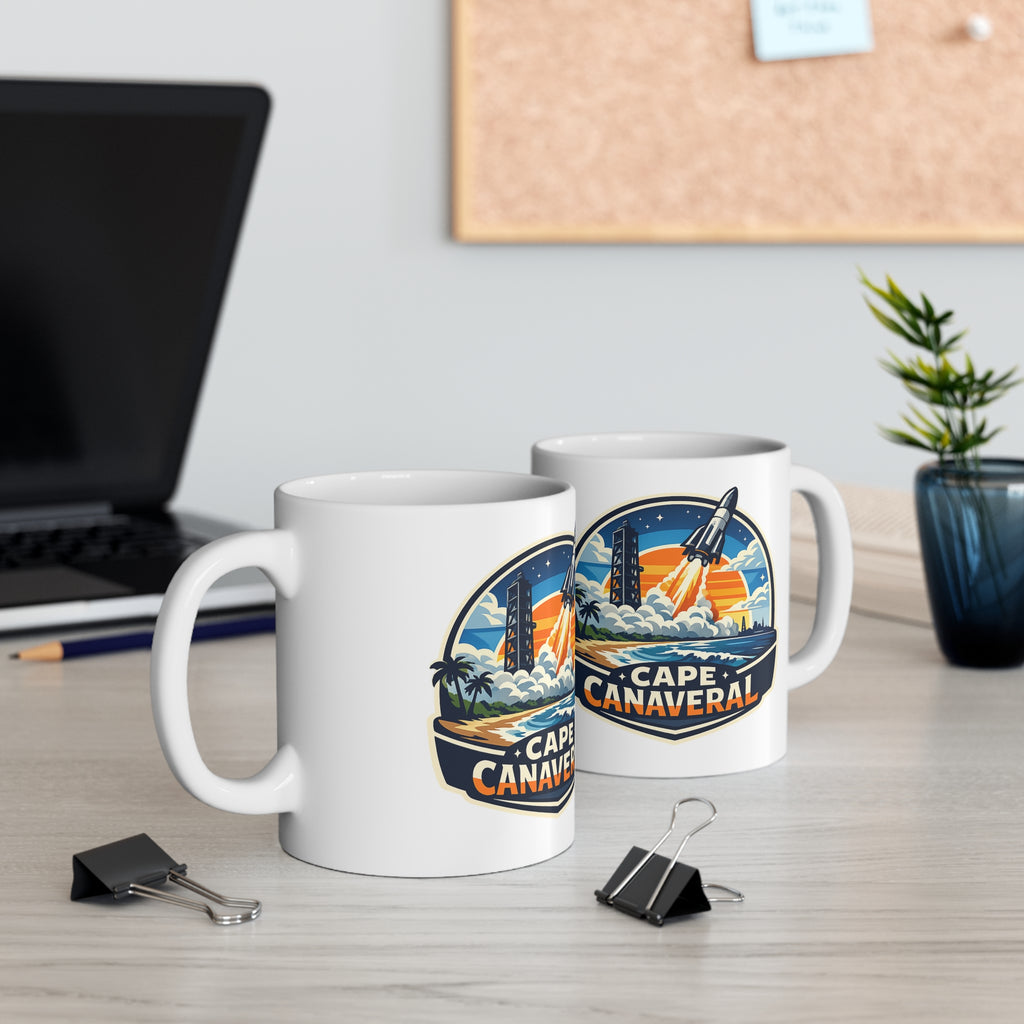 Cape Canaveral Ceramic Coffee Cups, 11oz, 15oz