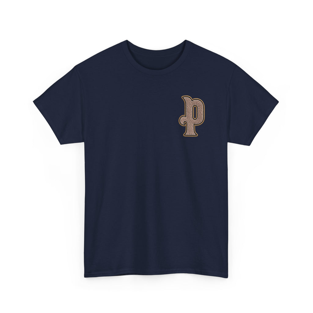 Retro 'p' Pep Inspired Manchester City Cotton Tee — Vintage Brown Monogram T-Shirt