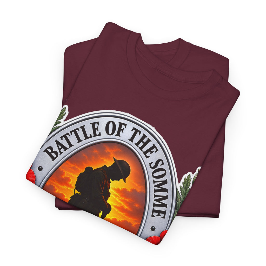 Battle of the Somme Memorial Cotton T-Shirt — 100th Anniversary Poppy Tribute