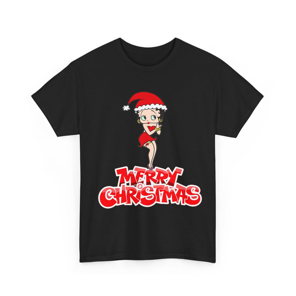 Christmas Betty Boop Tee - 'Merry Christmas' Holiday Graphic Shirt