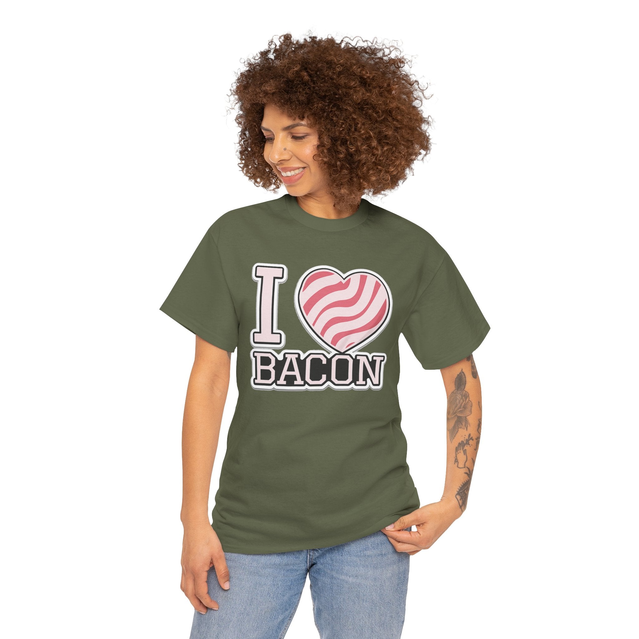 I Heart Bacon T-Shirt — Funny Novelty Bacon Lover Tee