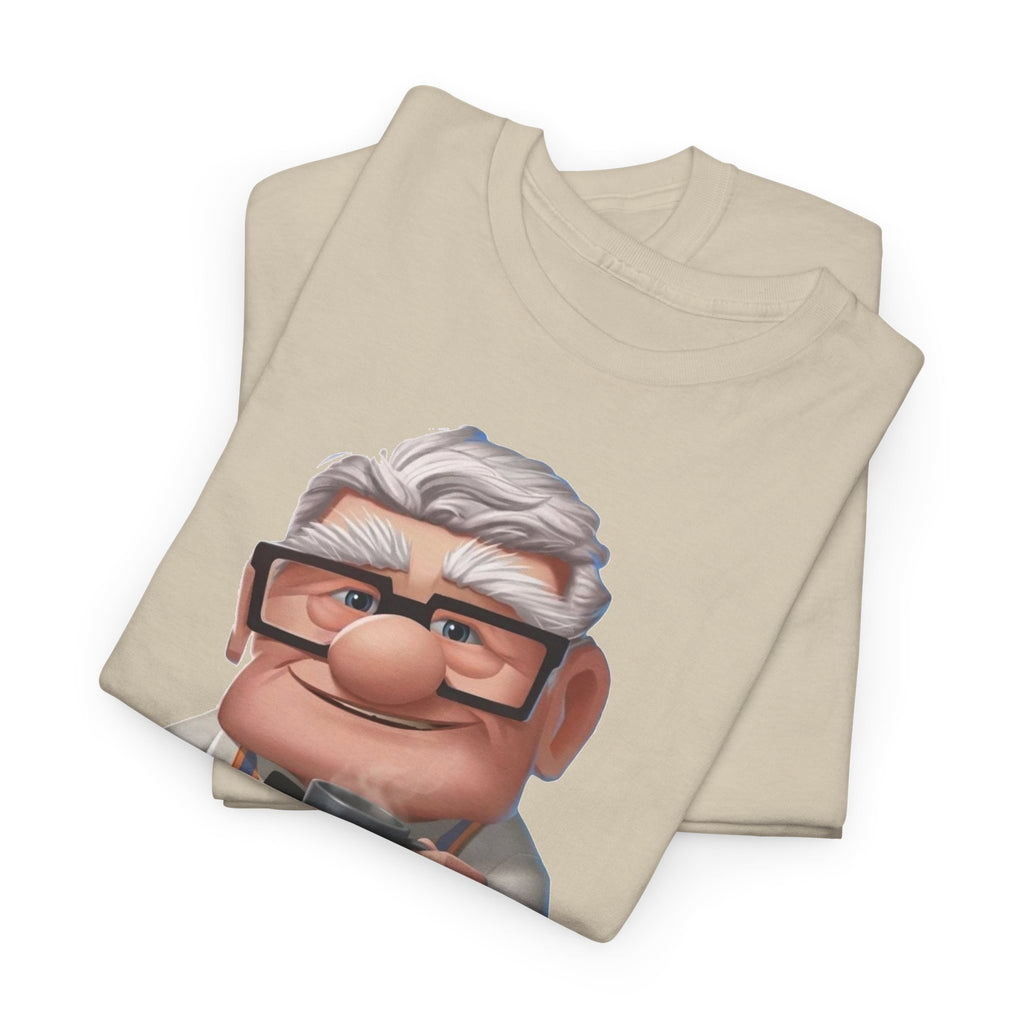 Disney Up Cartoon Grandpa Mug Graphic Tee - Cute Elderly Character T-Shirt