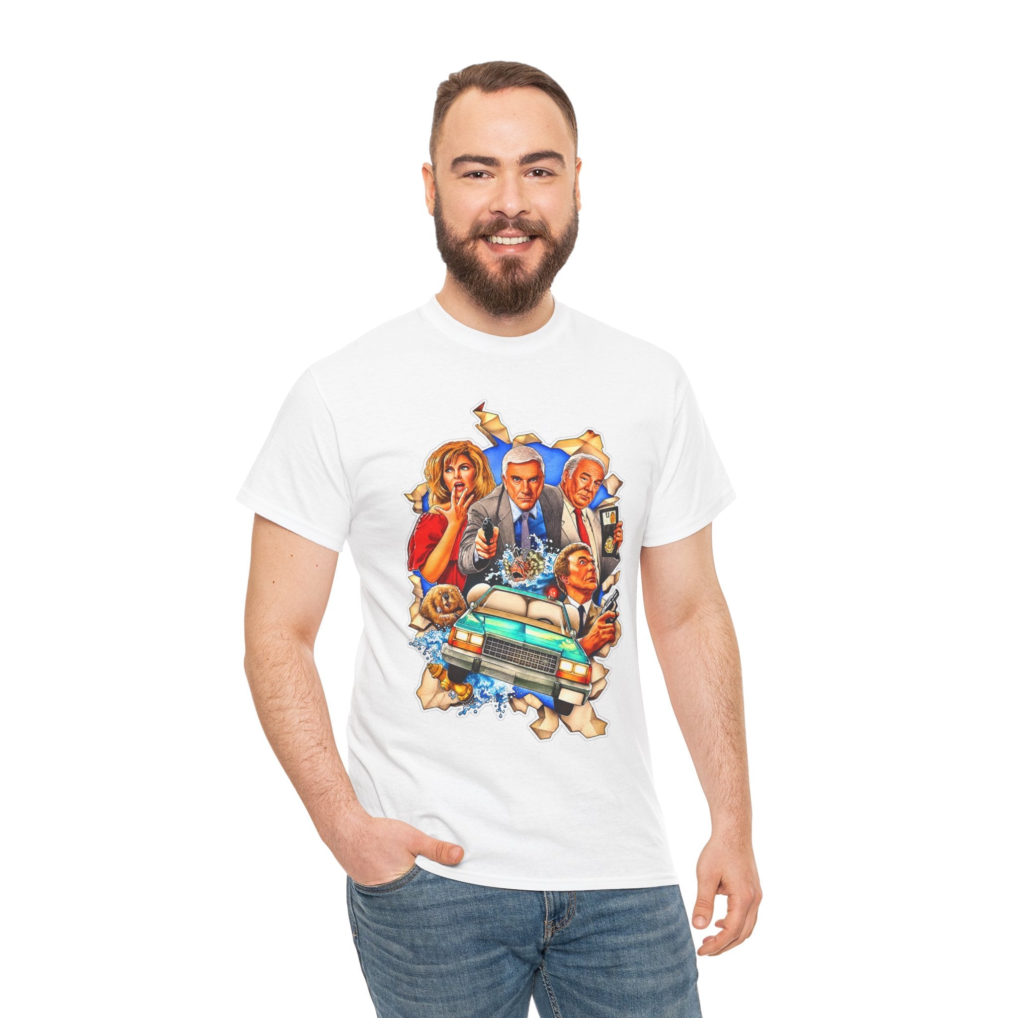 The Naked Gun / Police Squad Crime Comedy Movie Poster Cotton T-Shirt