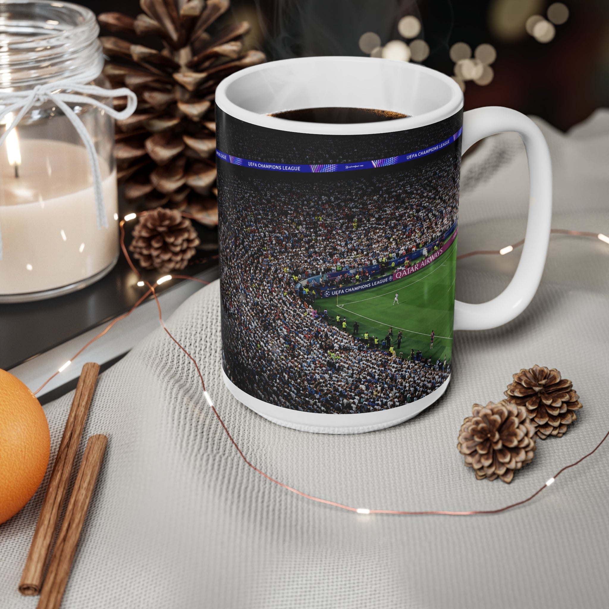 Missi at a Corner Stadium Crowd Panorama World Cup 2026 Ceramic Coffee Mug — 11oz & 15oz