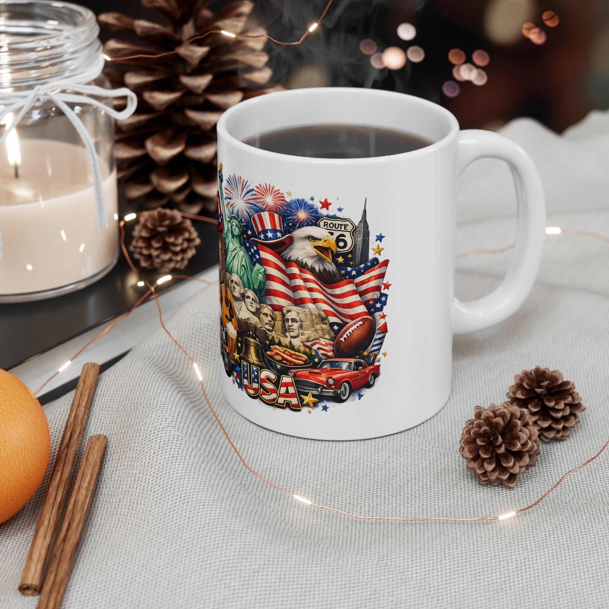 Patriotic USA Coffee Mug — 11oz & 15oz Ceramic