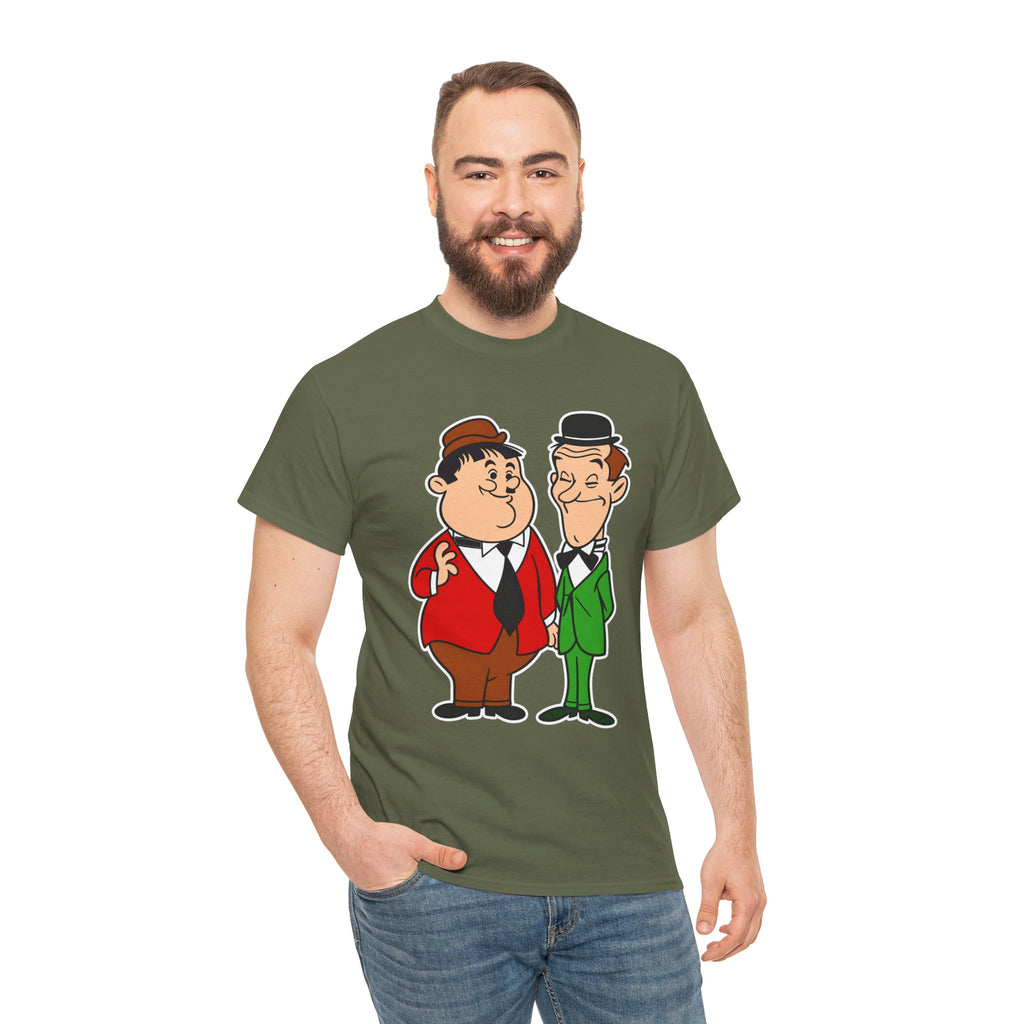 Comedy Duo Vintage Cartoon Cotton T-Shirt