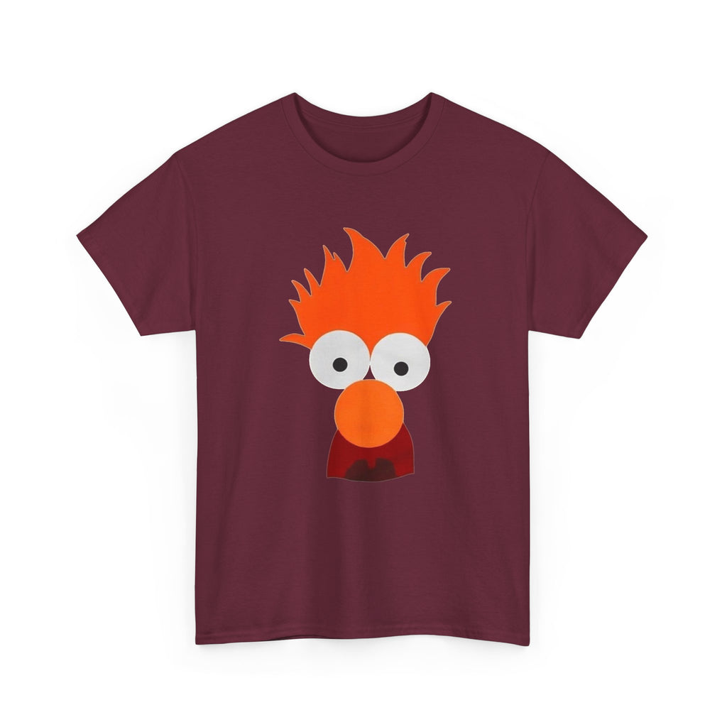 Beaker-Inspired Graphic Tee — Cute Orange Muppet Face T-Shirt
