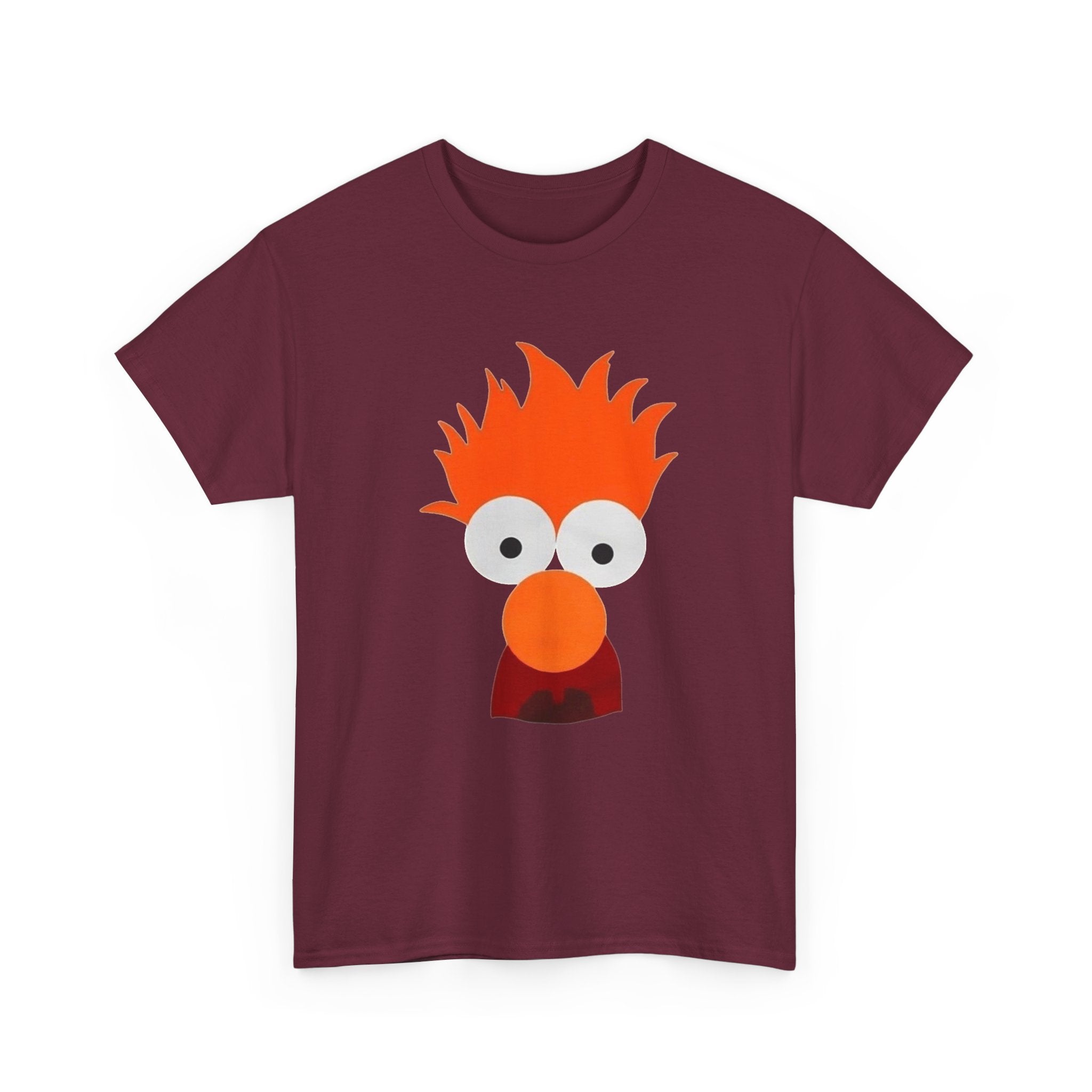 Beaker-Inspired Graphic Tee — Cute Orange Muppet Face T-Shirt