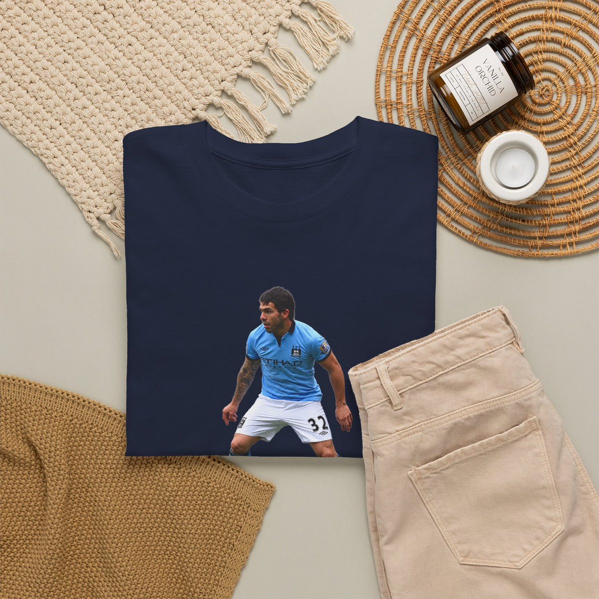 Carlos Tevez Manchester City Legend Cotton T-Shirt