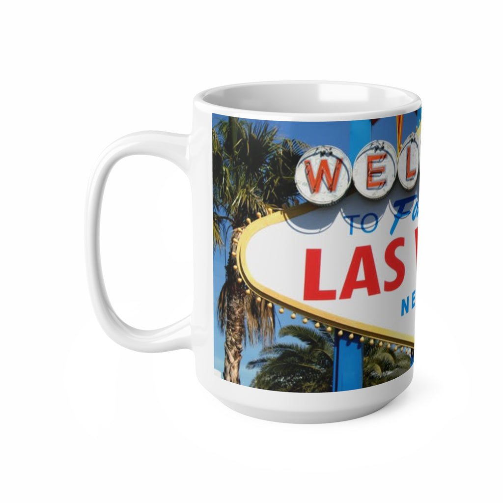 Las Vegas Sign Ceramic Coffee Mug — 11oz & 15oz Travel Souvenir