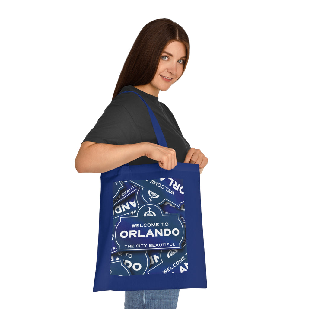Orlando Souvenir Tote Bag – "Welcome to Orlando" City Beautiful Cotton Shopper