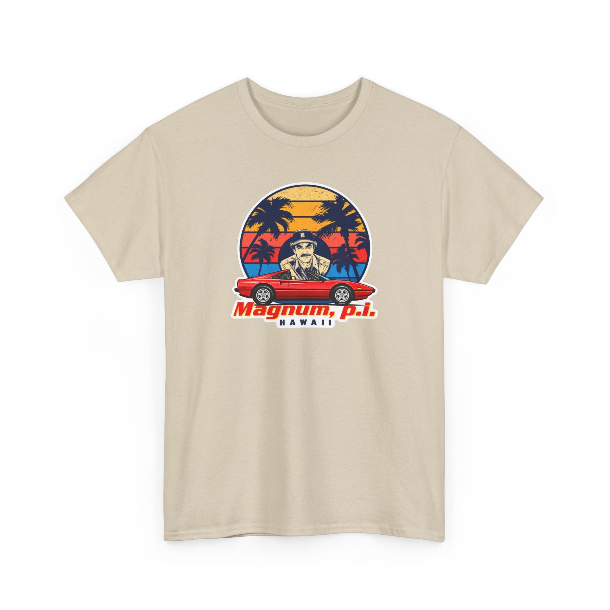 Magnum P.I. Hawaii Retro Sunset Cotton T-Shirt / Tee