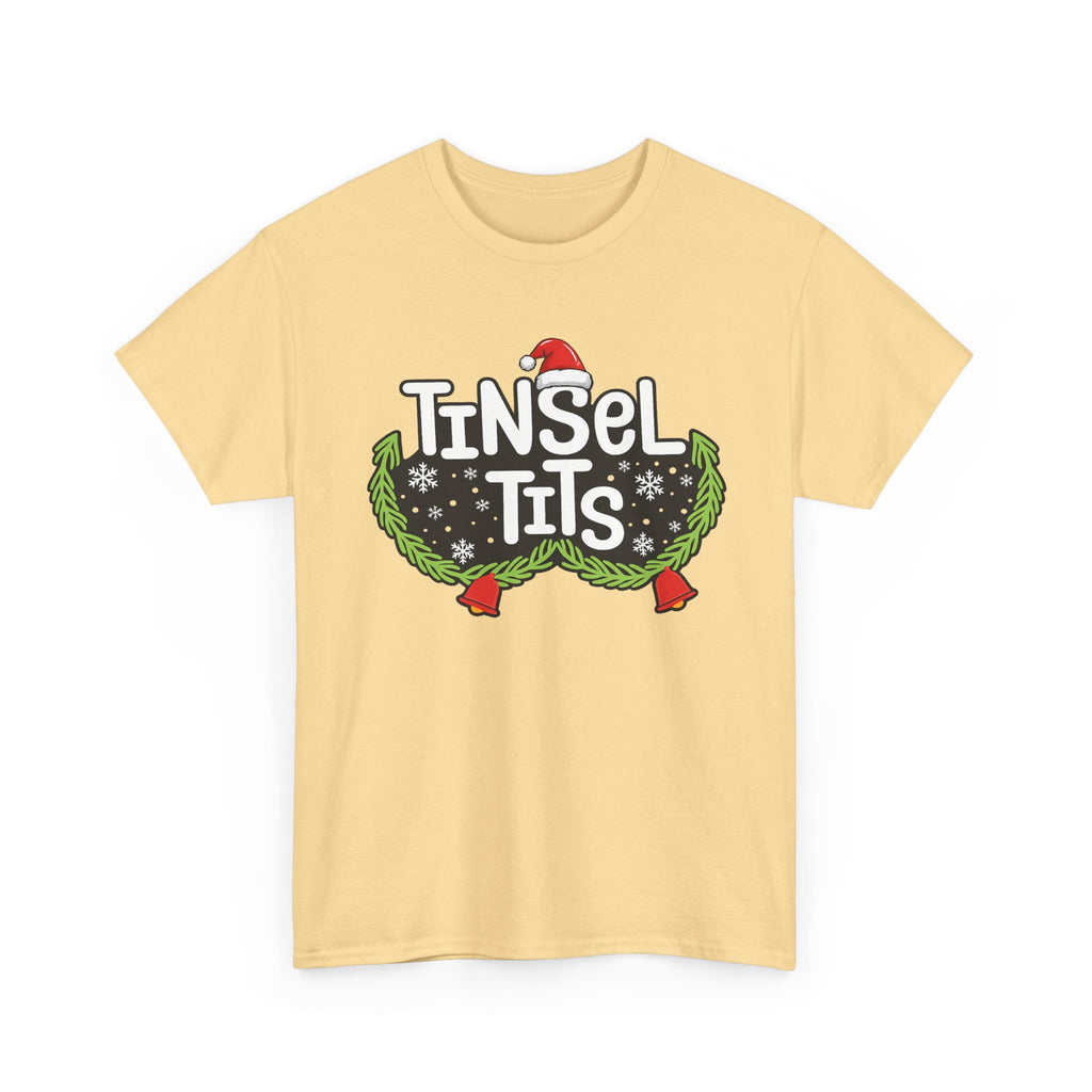 T-Shirt — "Tinsel Tits" Funny Christmas Wreath Holiday Tee
