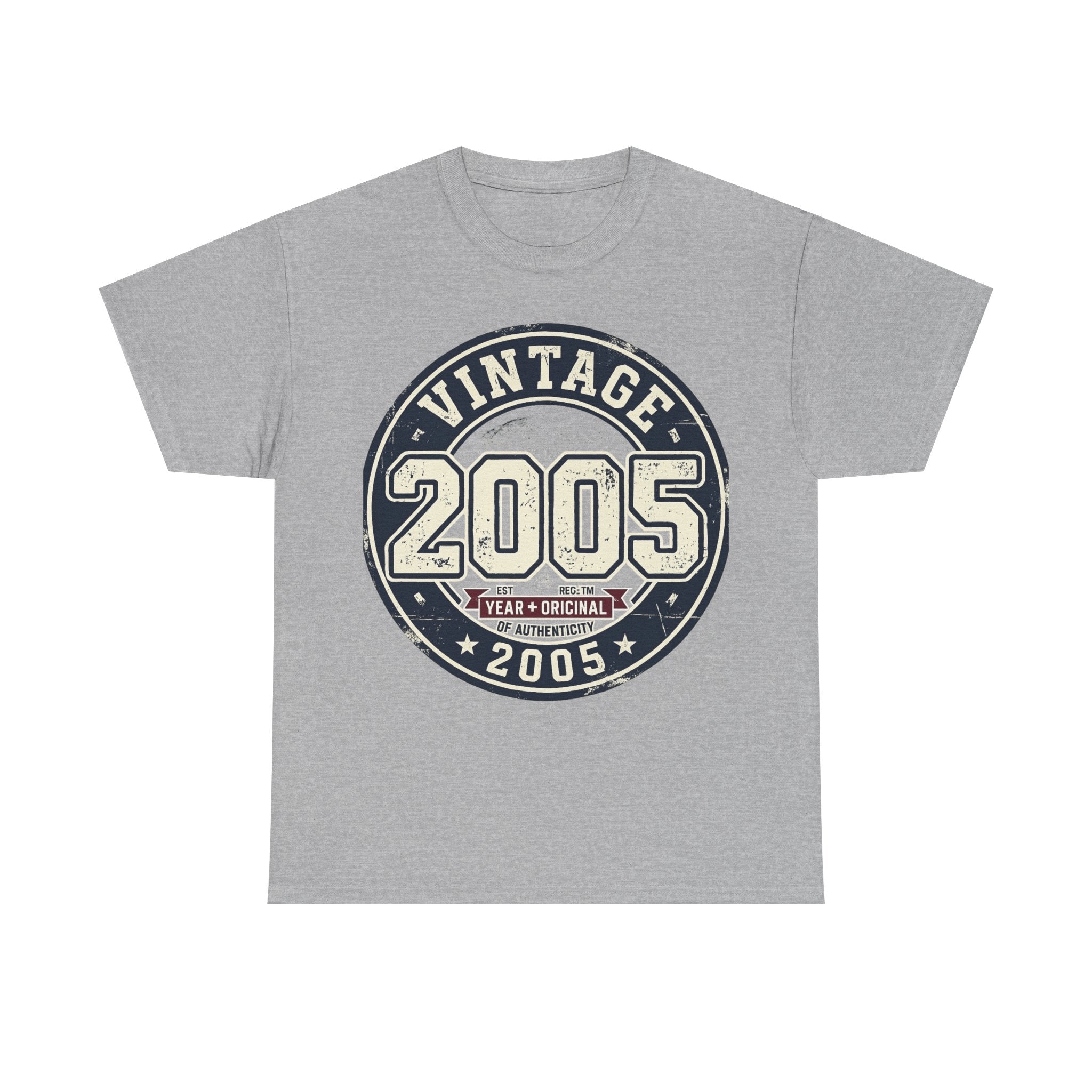 Vintage 2005 T-Shirt — Retro Birth Year Graphic Tee