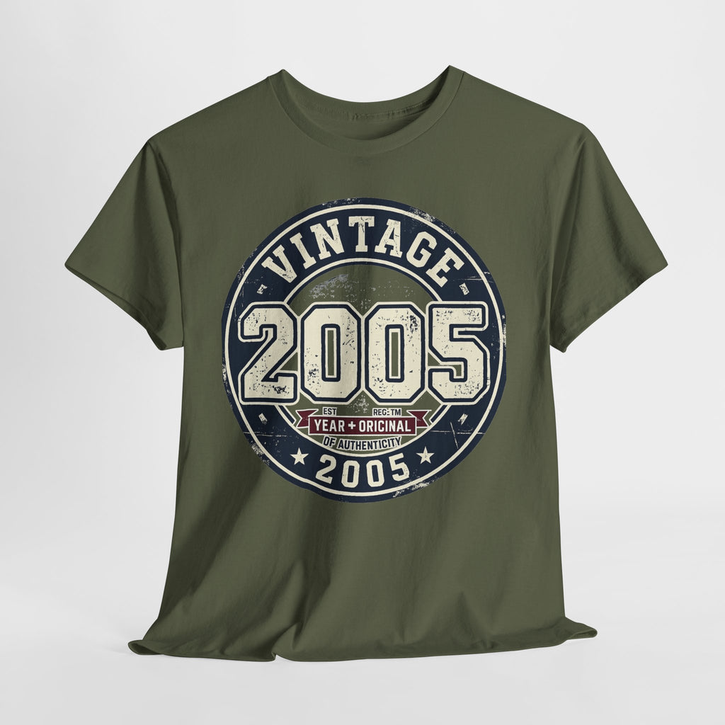 Vintage 2005 T-Shirt — Retro Birth Year Graphic Tee
