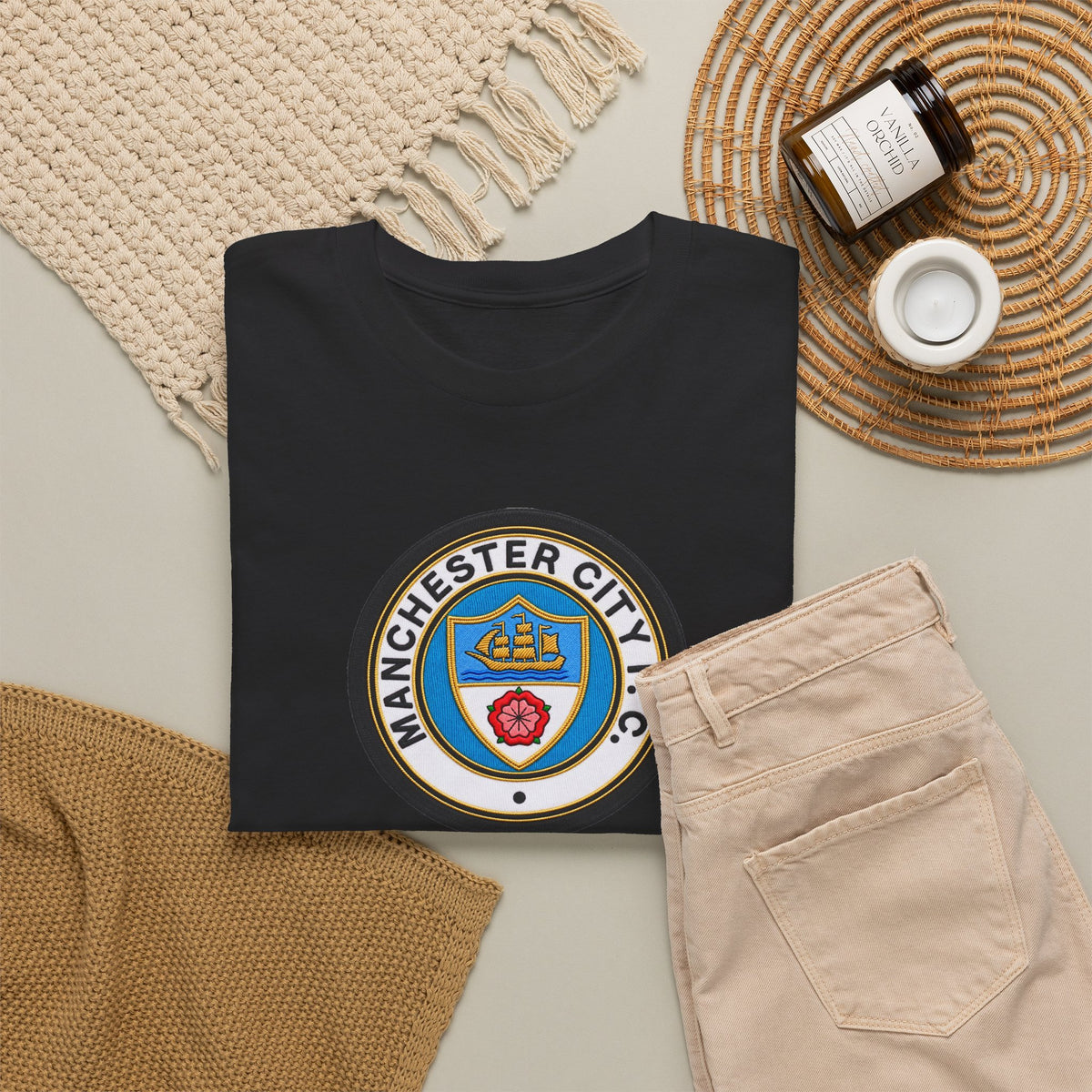 Manchester City inspired Unisex Heavy Cotton Tee
