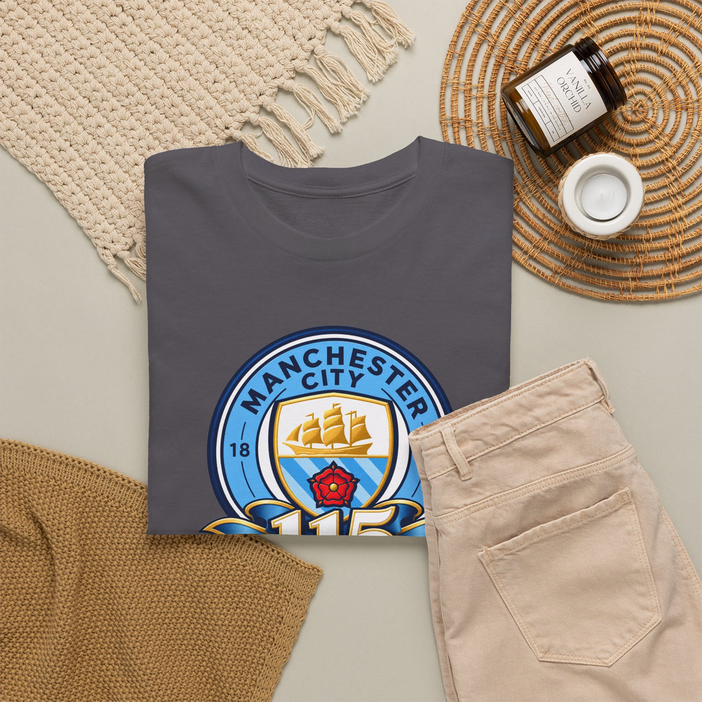 Manchester City 115th Crest Inspired Cotton T-Shirt