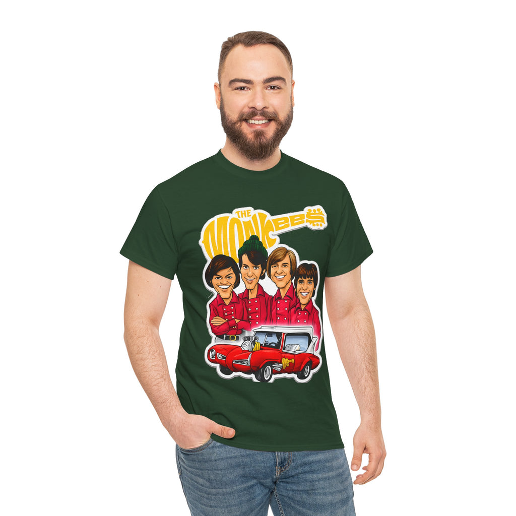 The Monkees Retro Band Tee — Colorful Car Cartoon Graphic