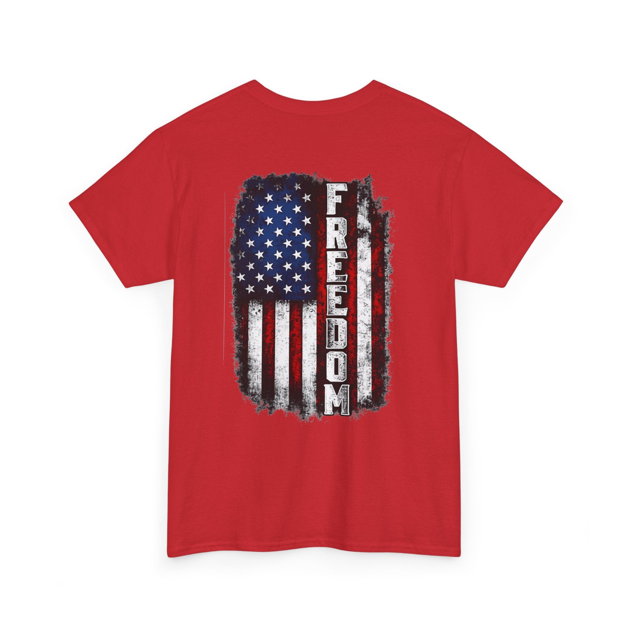 Freedom American Flag T-Shirt — Distressed USA Patriotic Tee