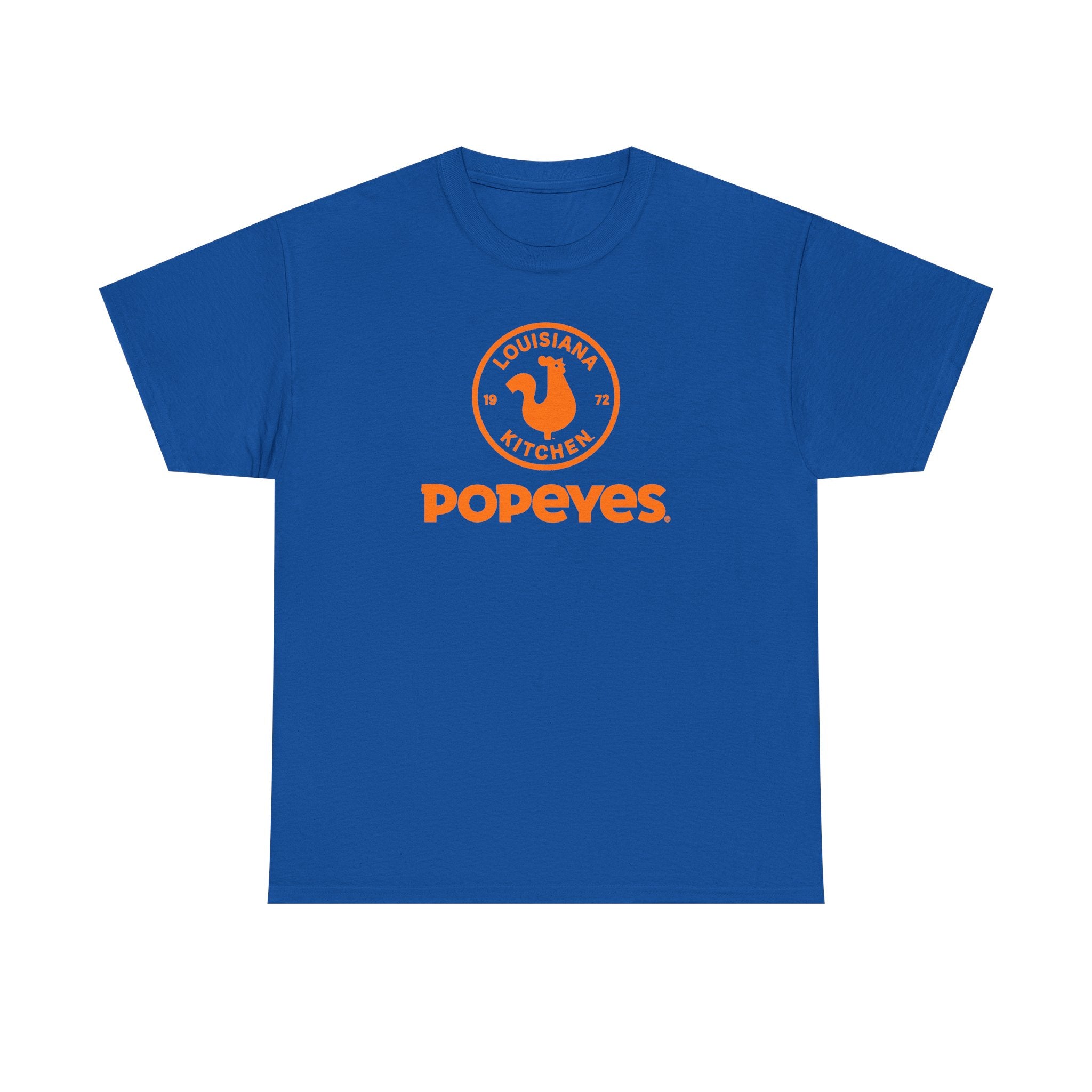 Popeyes Logo T-Shirt — Vintage Orange Louisiana Kitchen Tee