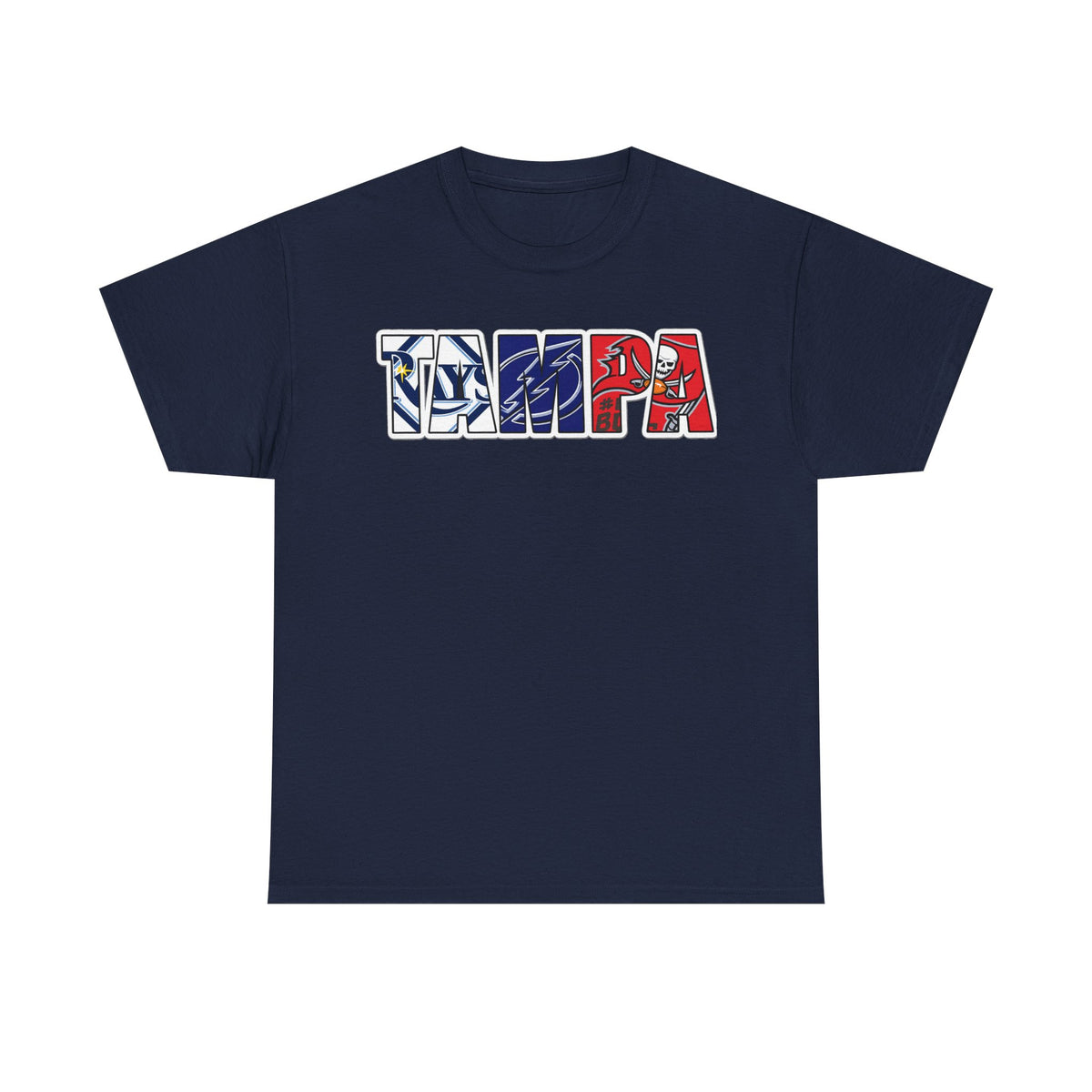 Tampa Block Letter Tee — Florida Flag Graphic T‑Shirt