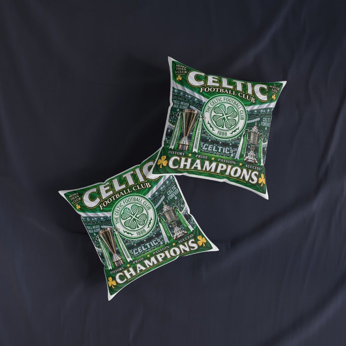 Celtic Football Club Champions Square Pillow