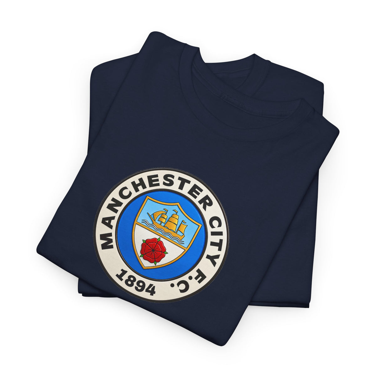Manchester City retro inspired Unisex Heavy Cotton Tee