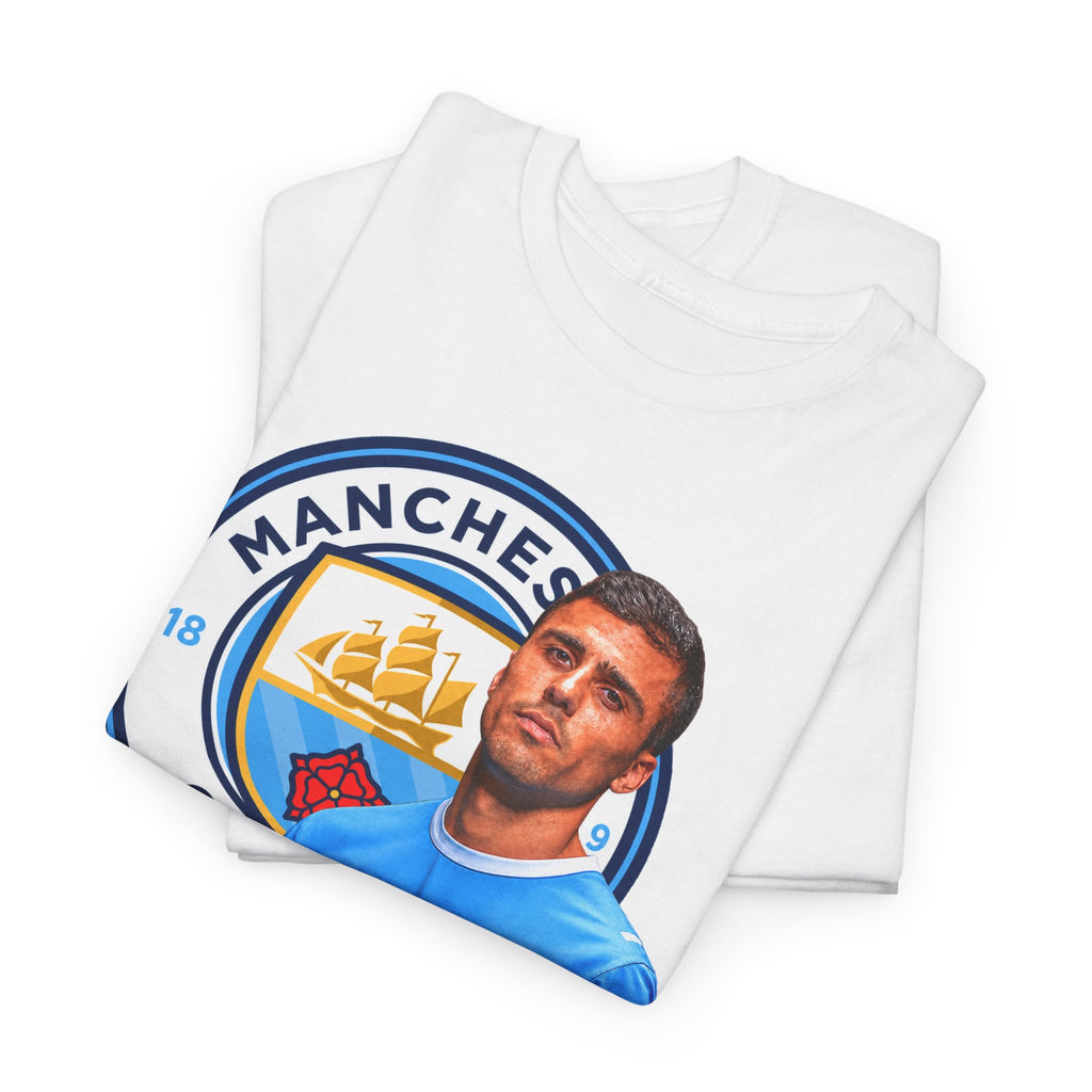 Rodri Manchester City Legend Football Tee — Player Portrait Soccer Shirt