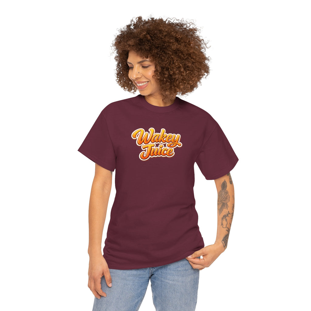 Wakey Juice T‑Shirt — Retro Orange Script Graphic Tee