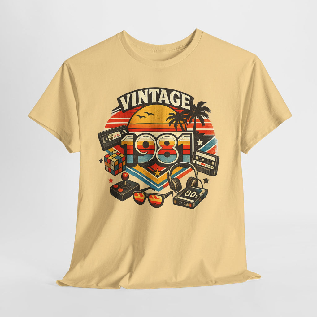 Vintage 1981 Retro Tee — 80s Nostalgia Graphic T-Shirt