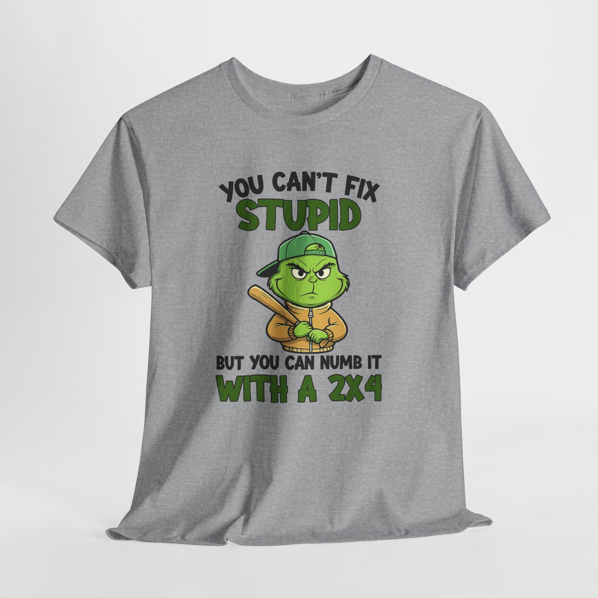 Funny Carpenter T‑Shirt — "You Can't Fix Stupid But You Can Numb It With a 2x4"