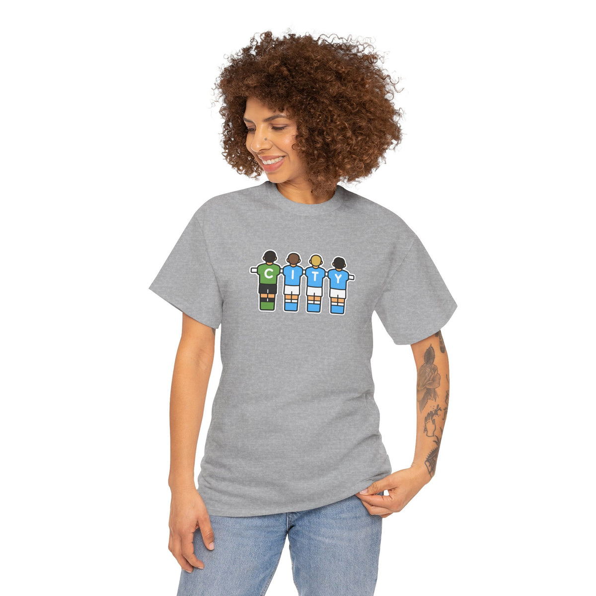 City Soccer Team Tee — Retro Foosball Players Graphic T-Shirt