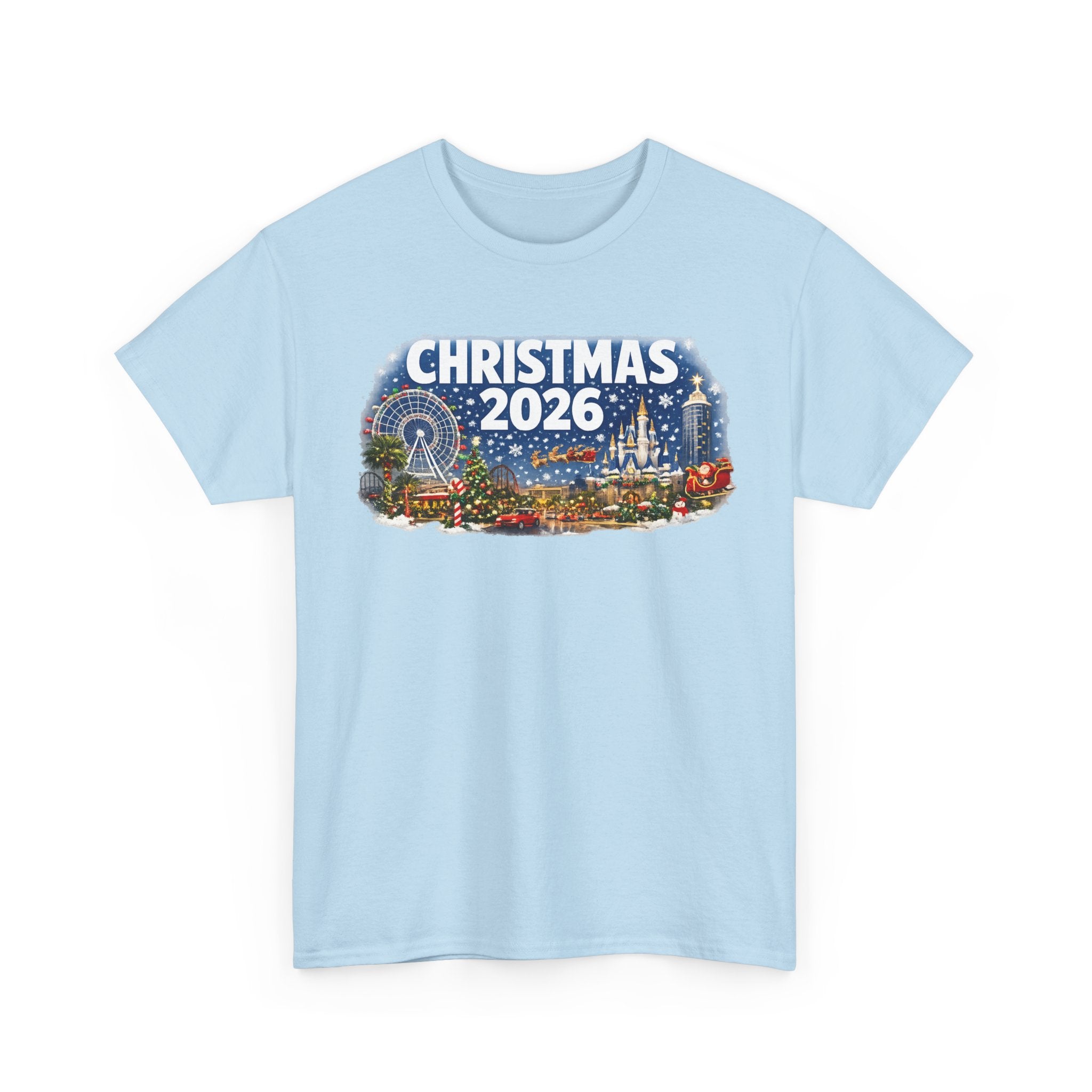Christmas 2026 Holiday Tee — Festive Winter Village Graphic T-Shirt
