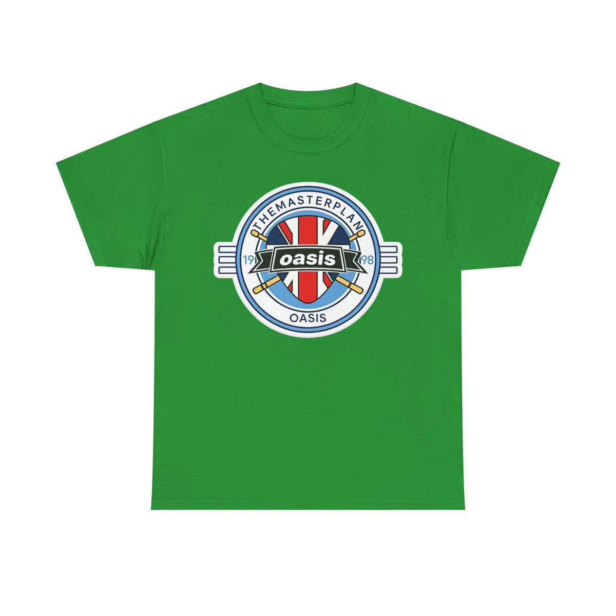 Oasis Union Jack Band Tee – Retro Rock Logo T-Shirt
